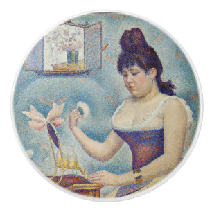 Georges Seurat - Junge Frau pudert sich Keramikknauf