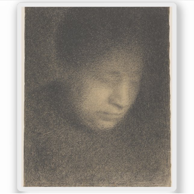 Georges Seurat: Madame Seurat, die Mutter der Küns Aufkleber (Vorderseite)