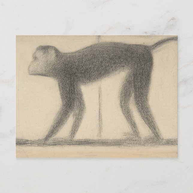 Georges Seurat - Monkey Postkarte (Vorderseite)