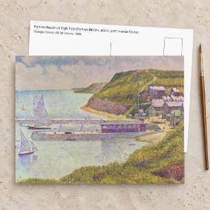 Georges Seurat - Port-en-Bessin bei Flut Postkarte