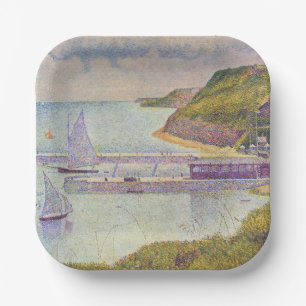 Georges Seurat - Port-en-Bessin bei Hochtide Pappteller