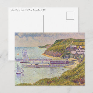 Georges Seurat - Port-en-Bessin bei Hochtide Postkarte