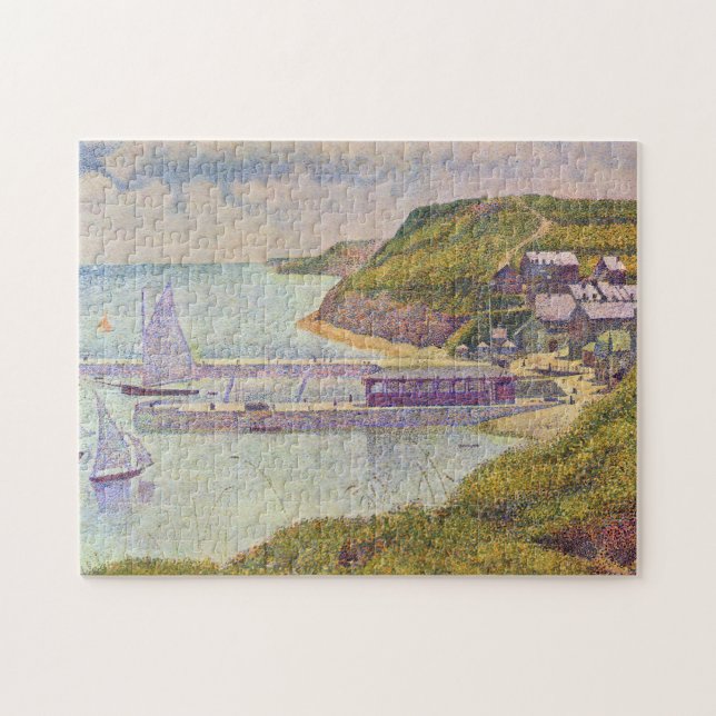 Georges Seurat - Port-en-Bessin bei Hochtide Puzzle (Horizontal)
