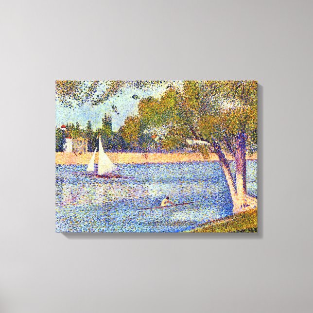 Georges Seurat Seine und la Grande Jatte Leinwanddruck (Vorderseite)