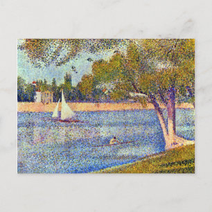 Georges Seurat Seine und la Grande Jatte Postkarte