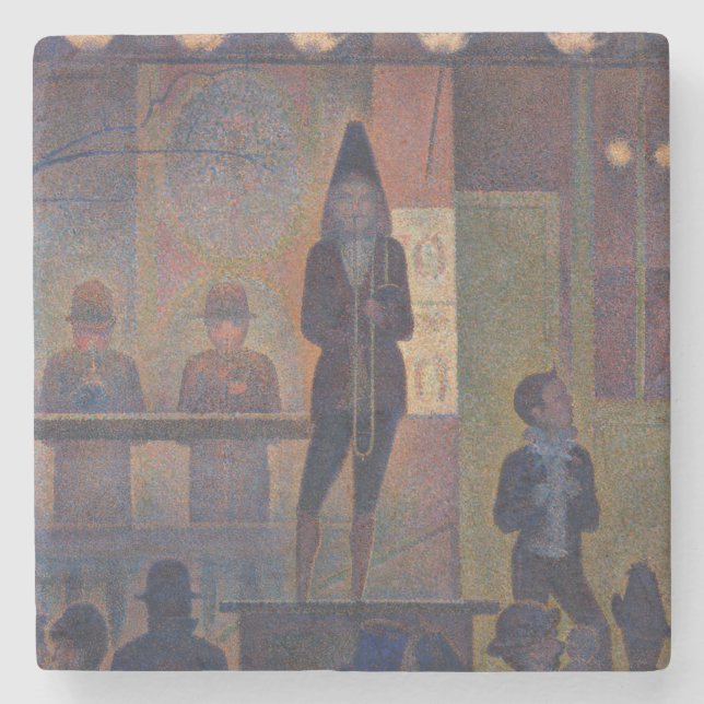 Georges Seurat - Slideshow Circus Steinuntersetzer (Vorderseite)