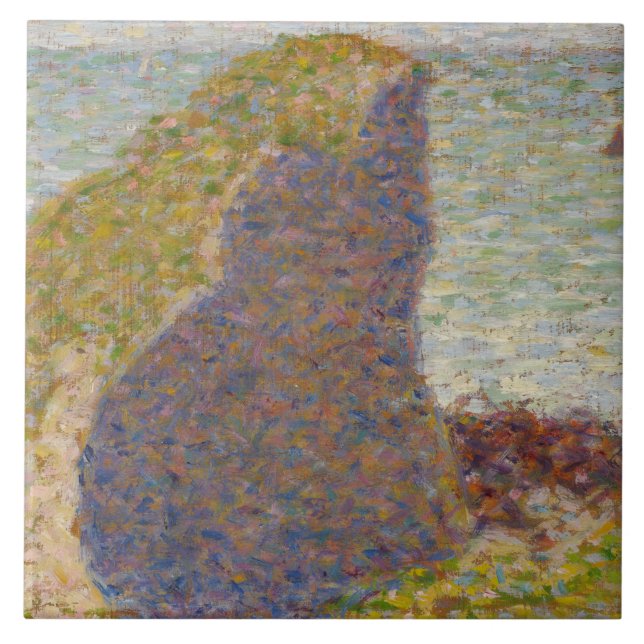Georges Seurat - Studie für Le Bec du Hoc Fliese (Vorderseite)