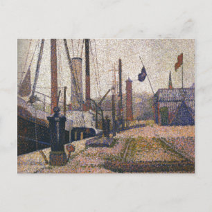Georges Seurat The Maria at Honfleue Postkarte