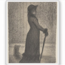 Georges Seurat - Woman Strolling (Une élégante)