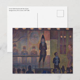 Georges Seurat - Zirkusplakat Postkarte