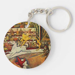 Georges Seurats Der Zirkus (1891) - Clown & Reiter Schlüsselanhänger