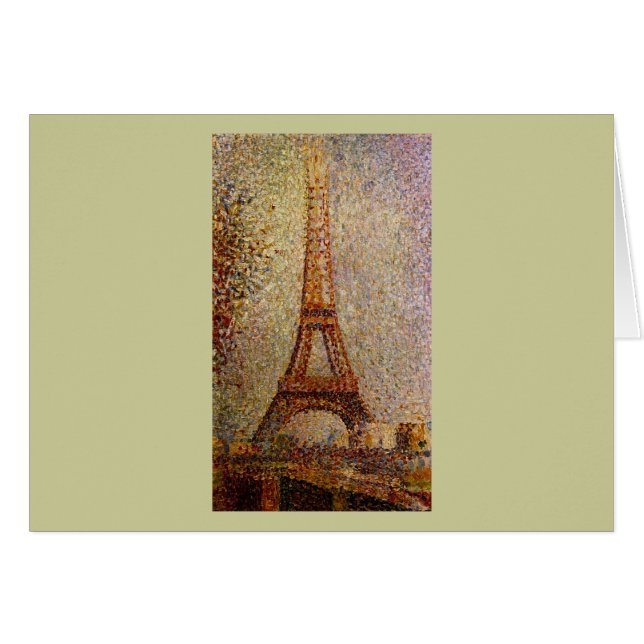 Georges Seurats Gemälde: Der Eiffelturm (1889) (Vorderseite (Horizontal))