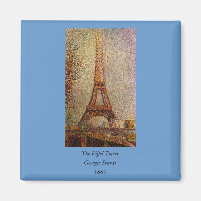 Georges Seurats Gemälde: Der Eiffelturm (1889) Magnet (Vorne)