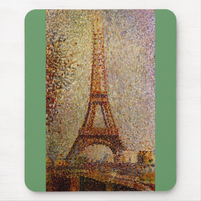 Georges Seurats Gemälde: Der Eiffelturm (1889) Mousepad (Vorne)
