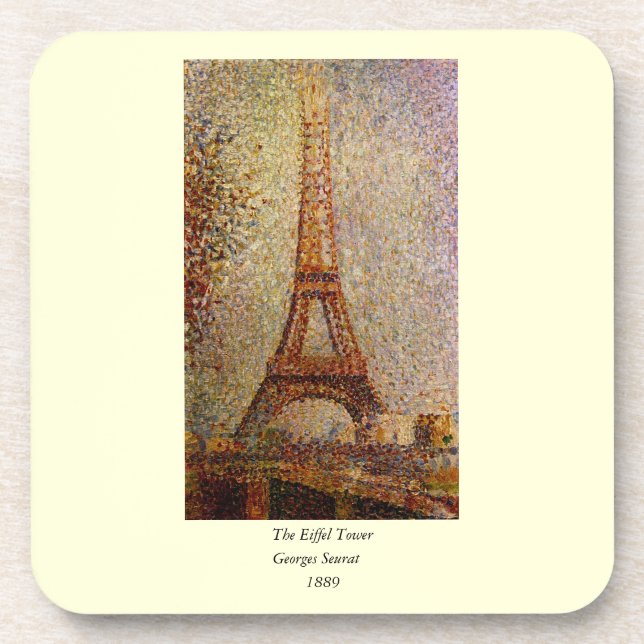 Georges Seurats Gemälde: Der Eiffelturm (1889) Untersetzer (Vorderseite)