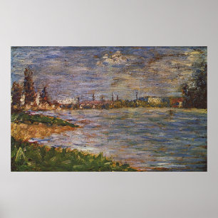 Georges Seurats Gemälde: Die beiden Banken (1883) Poster