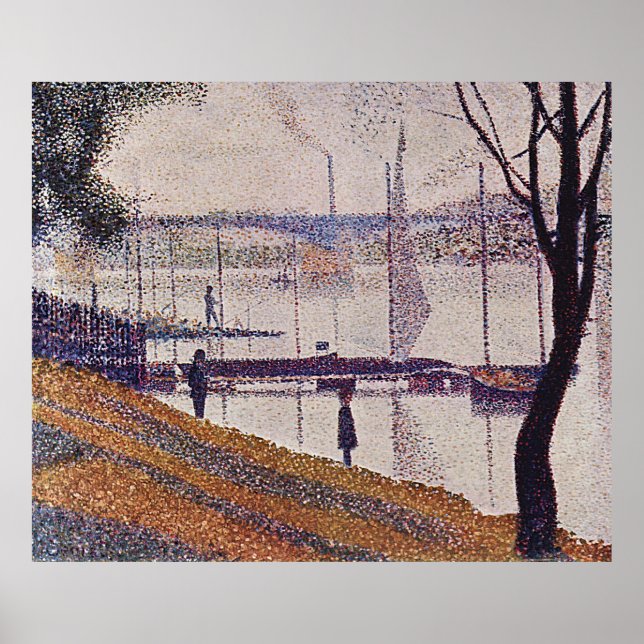 Georges Seurat's The Bridge at Courbevoie (1887) Poster (Vorne)