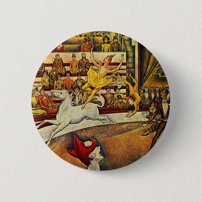 Georges Seurat's The Circus (1891) Button (Vorderseite)