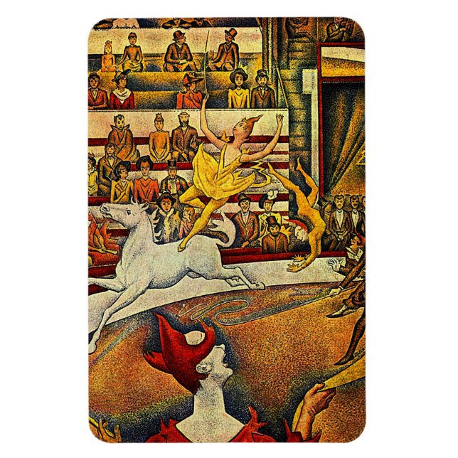 Georges Seurat's The Circus (1891) - Clown & Rider Magnet (Vertikal)