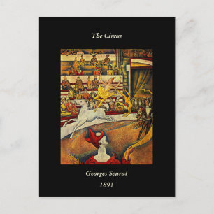 Georges Seurat's The Circus (1891) - Clown & Rider Postkarte