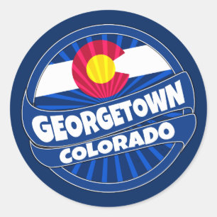 Georgetown Colorado Fahne platzt Aufkleber