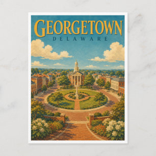 Georgetown Delaware The Circle GeoSaga Postkarte