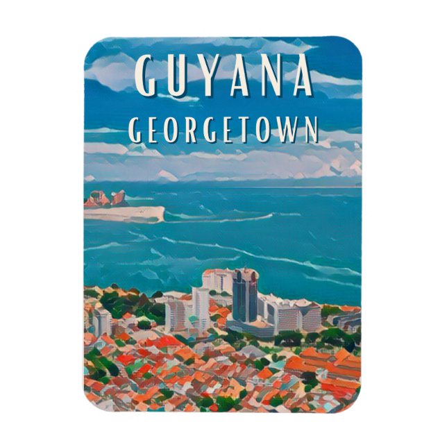 Georgetown, die bunte Hauptstadt von Guyana Magnet (Vertikal)