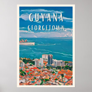 Georgetown, die bunte Hauptstadt von Guyana Poster