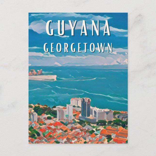 Georgetown, die bunte Hauptstadt von Guyana Postkarte (Vorderseite)