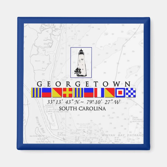 Georgetown SC Marine Signal Flag Magnet (Vorne)