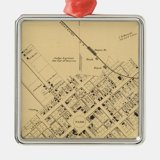 Georgetown Silbernes Ornament (Vorne)