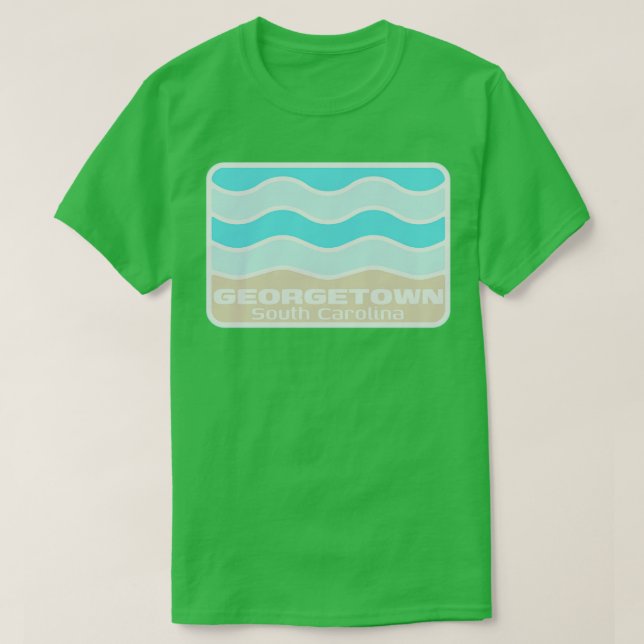 Georgetown South olina Crashing Wave auf einem SC  T-Shirt (Design vorne)