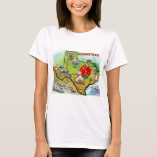 Georgetown Texas Cartoon Karte T-Shirt