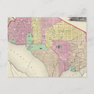 Georgetown und die Stadt Washington Postkarte