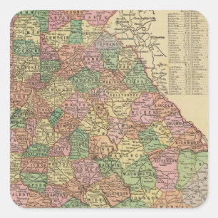 Georgia 3 quadratischer aufkleber