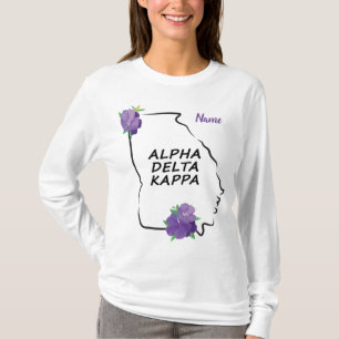 Georgia Alpha Delta Kappa Tshirt Lässig mit Name