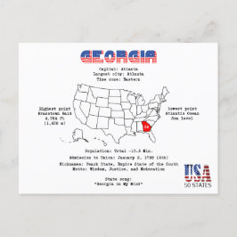 Georgia American Staat auf der Karte und nützliche