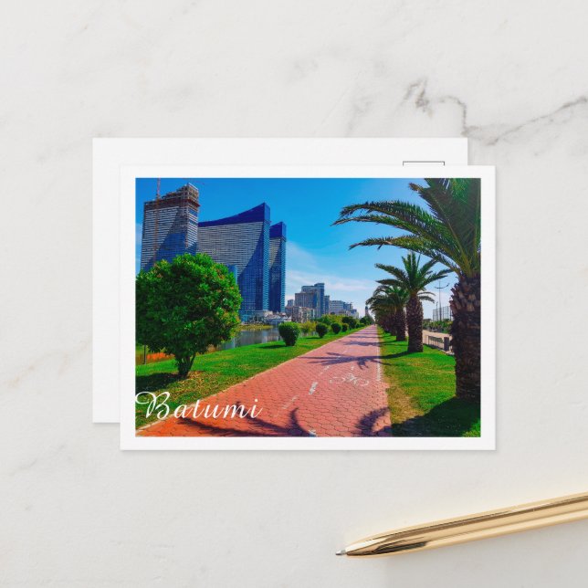 Georgia Batumi Architektur Landschaft Postkarte (Vorderseite/Rückseite Beispiel)