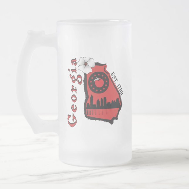 Georgia-Bier-Tasse Mattglas Bierglas (Links)