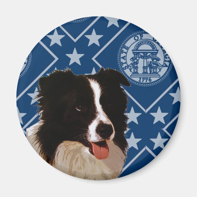 Georgia Border Collie Magnet (Vorne)