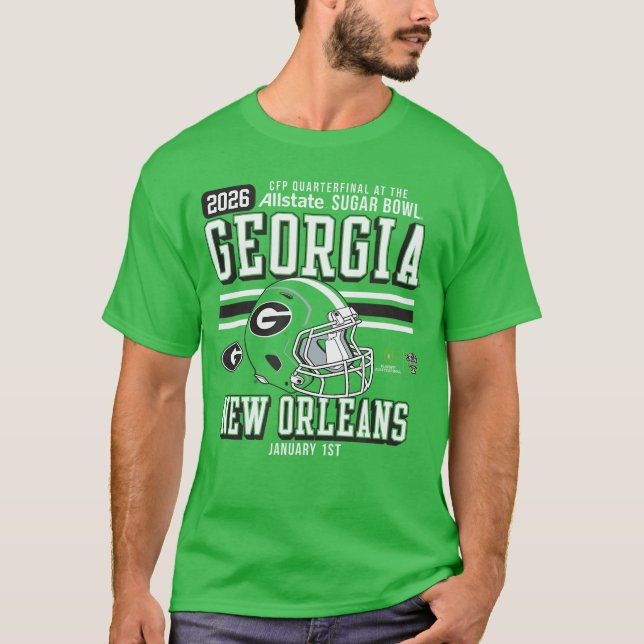 Georgia Bulldogs Sugar Bowl CFP Quarterfinal 20252 T-Shirt (Vorderseite)