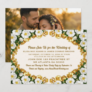Georgia Cherokee Rose Foto Hochzeitseinladung Save The Date