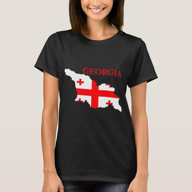 Georgia Country T-ShirtGeorgia Country Flag Karte T-Shirt (Vorderseite)