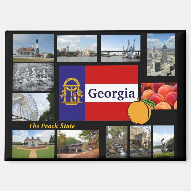 Georgia Der Peach-Staat-Magnet Magnet (Vorderseite)