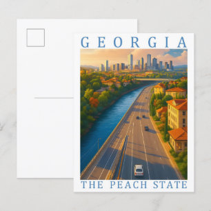 Georgia der Pfirsich-Staat USA Reiseort Postkarte