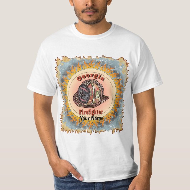 Georgia Feuerwehrmann T-Shirt (Vorderseite)