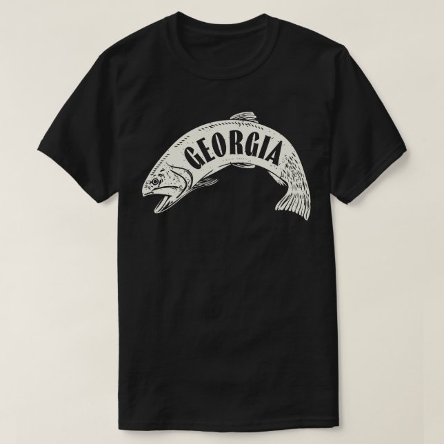 Georgia Fish Wordmark Tan T-Shirt (Design vorne)