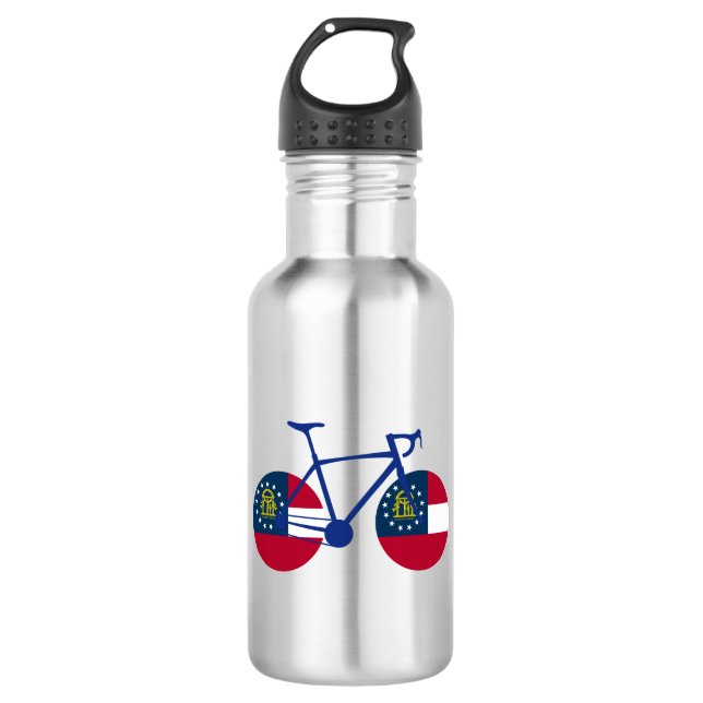Georgia Flag Cycling Edelstahlflasche (Vorderseite)