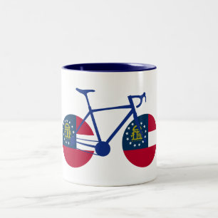 Georgia Flag Cycling Zweifarbige Tasse