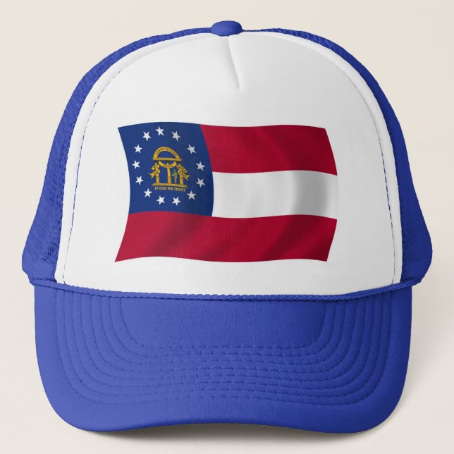 Georgia Flag Hat Truckerkappe (Vorderseite)